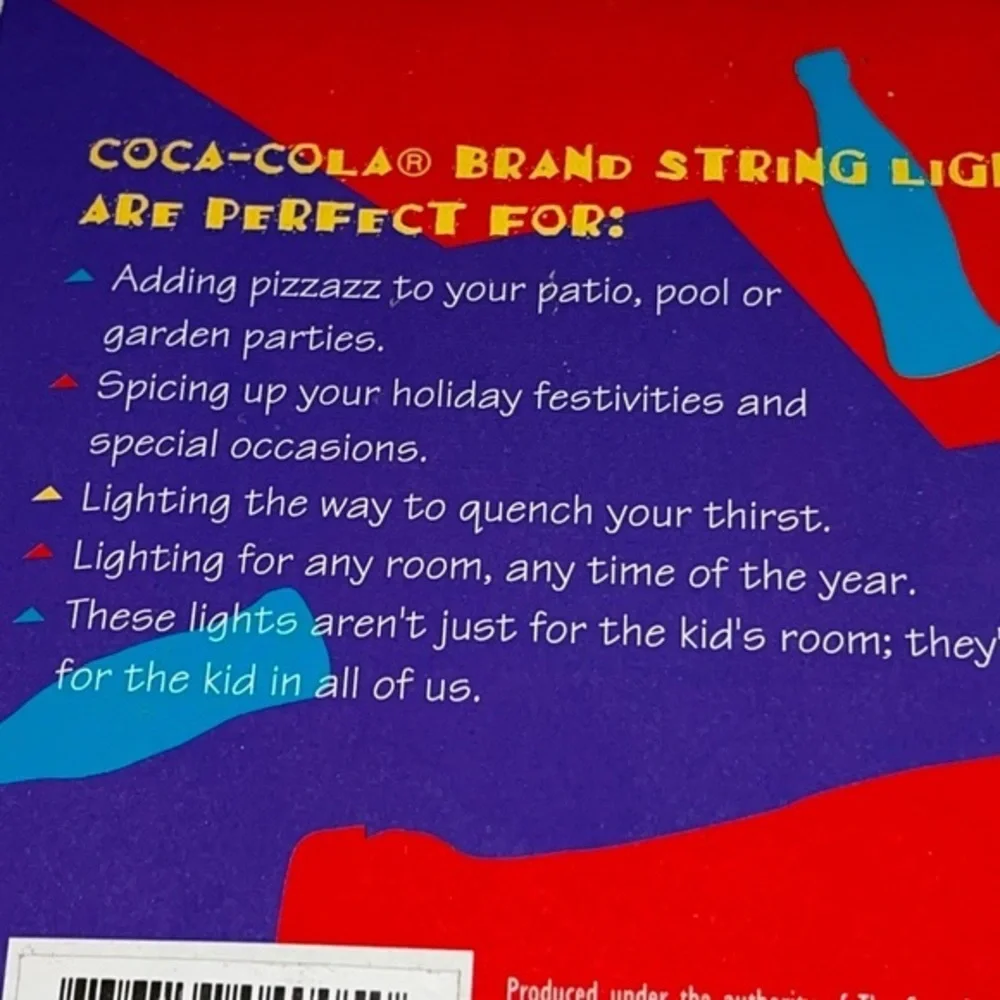 Coca-Cola 14Foot String Light Set with Polar Bear and Coke‎ Bottle Covers